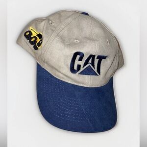 Vintage 90s CAT D-Series Caterpillar Strapback Hat Baseball Cap Rare Find